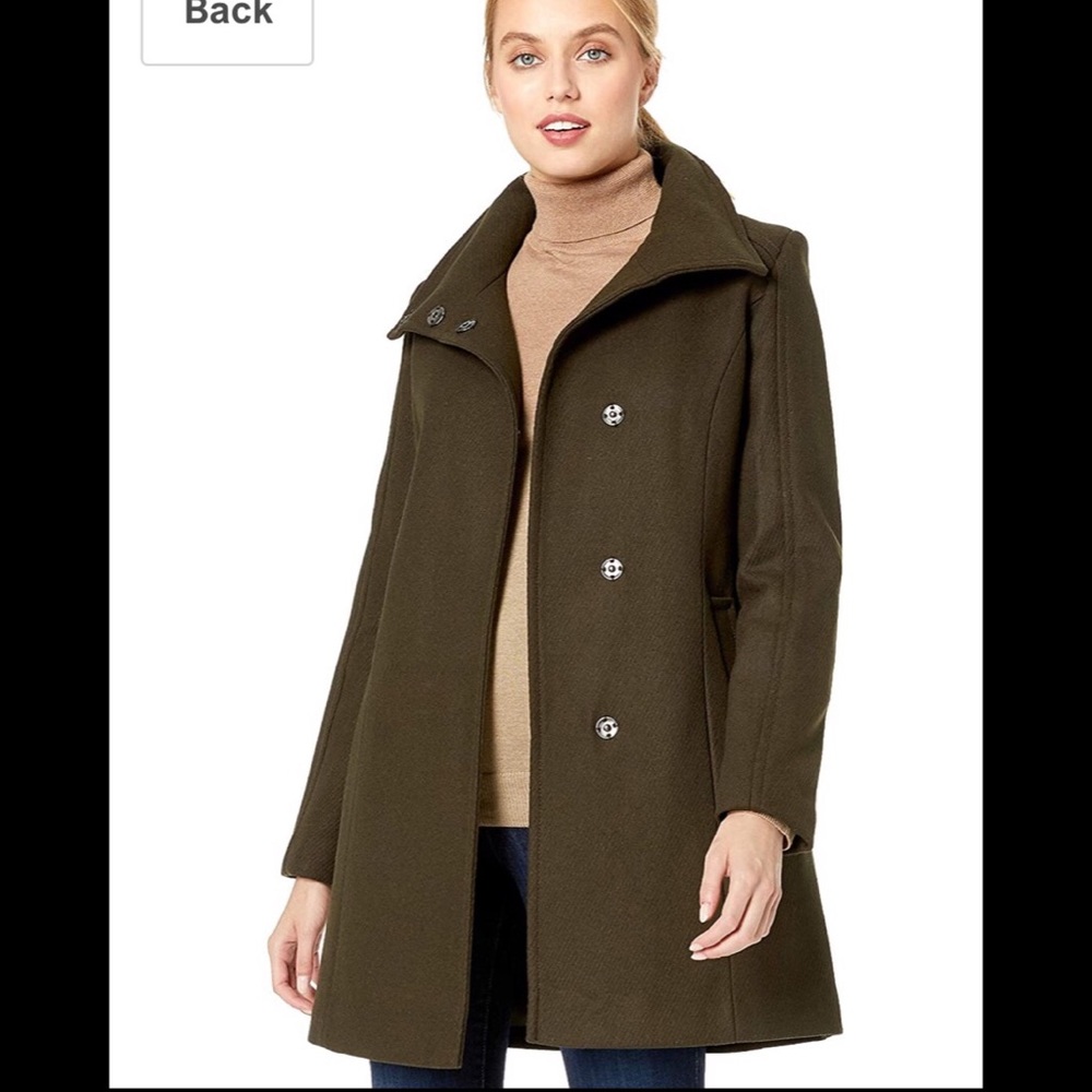 NWT COLE HAAN WOOL TWILL COAT 4